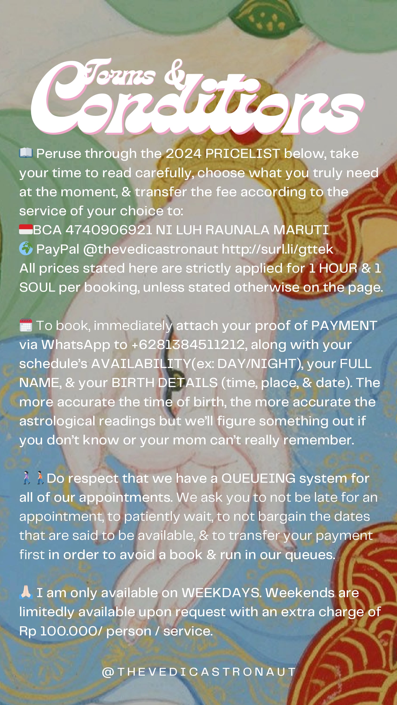 Terms and conditions page 1